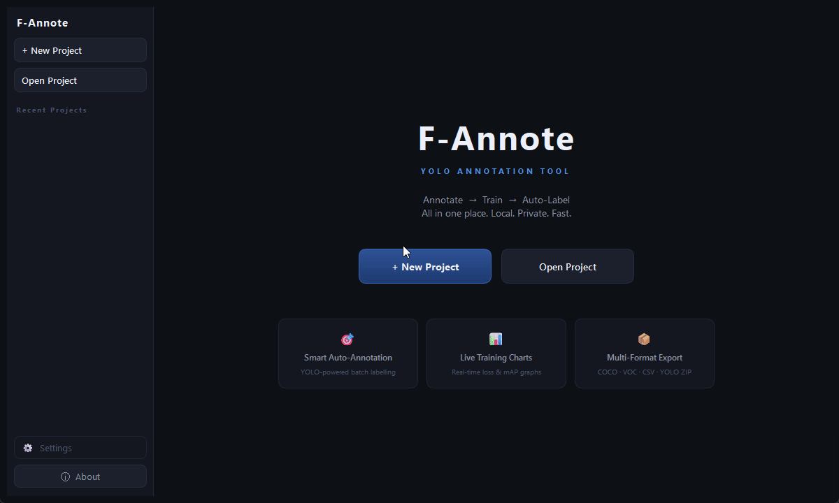 Create a project & import images